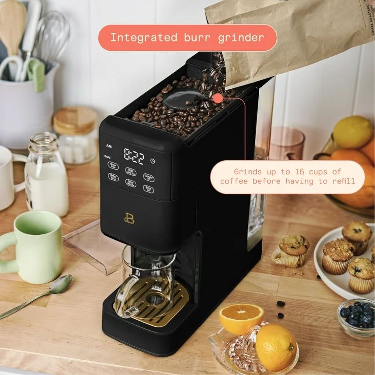 Beautiful Perfect Grind™ Programmable Single Serve Coffee Maker, Black Sesame by Drew Barrymore | Walmart (US)