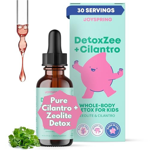 JoySpring DetoxZee Cilantro Drops for Kids - Natural Detox Support with Zeolite & Cilantro Extract - Gentle Whole-Body Cleanse for Children & Toddlers - Kid-Friendly Liquid Detox, 30 Servings | Amazon (US)