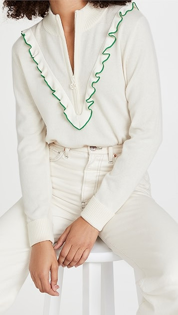 Cashmere Ruffle Tennis Sweater | Shopbop