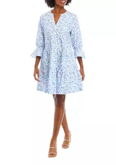 Women's Bell Sleeve Printed Mini Dress | Belk
