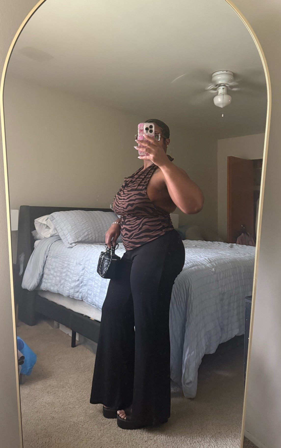 Animal print is basically a neutral. 🖤🐆 Paired it with flowy black pants, platform sandals, and a mini bag for an easy look that works from brunch to date night.

#LTK #LTKStyle #LTKFashion #LTKFinds #LTKUnder100 #AnimalPrint #LeopardPrint #WideLegPants #BlackStyle #DateNightStyle #BrunchOutfit #SummerStyle #OOTD #OutfitInspo #EffortlessStyle #MinimalStyle #CurvyStyle #MidSizeStyle #FashionBlogger #ShopMyLook

#LTKootd #LTKgrwm