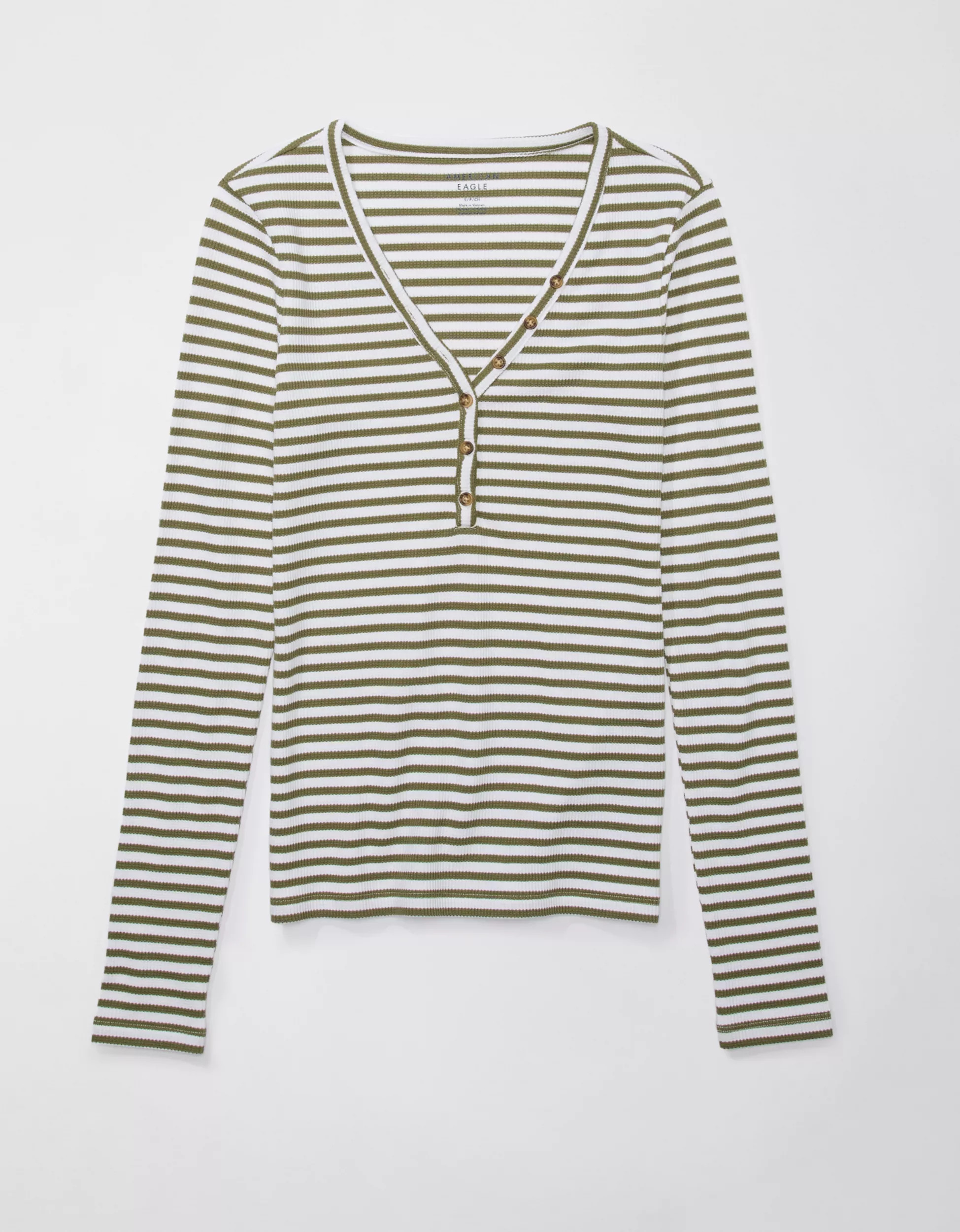 AE Waffle Long-Sleeve Henley Tee | American Eagle Outfitters (US & CA)