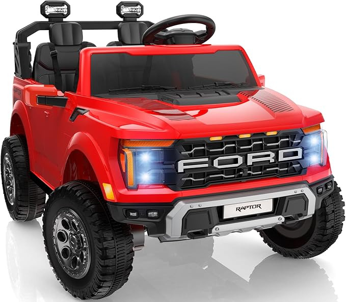 First Ride On 24V 2 Seater Ride on Toys for Kids, Licensed Ford F-150 Raptor Kids Electric Vehicl... | Amazon (US)