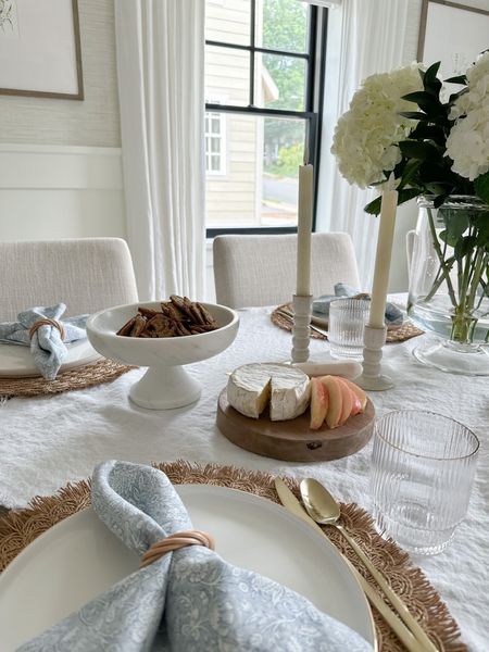 Dining room Tablescape, dining table, kitchen accessories, table settings, coastal modern

#LTKSeasonal #LTKfindsunder50