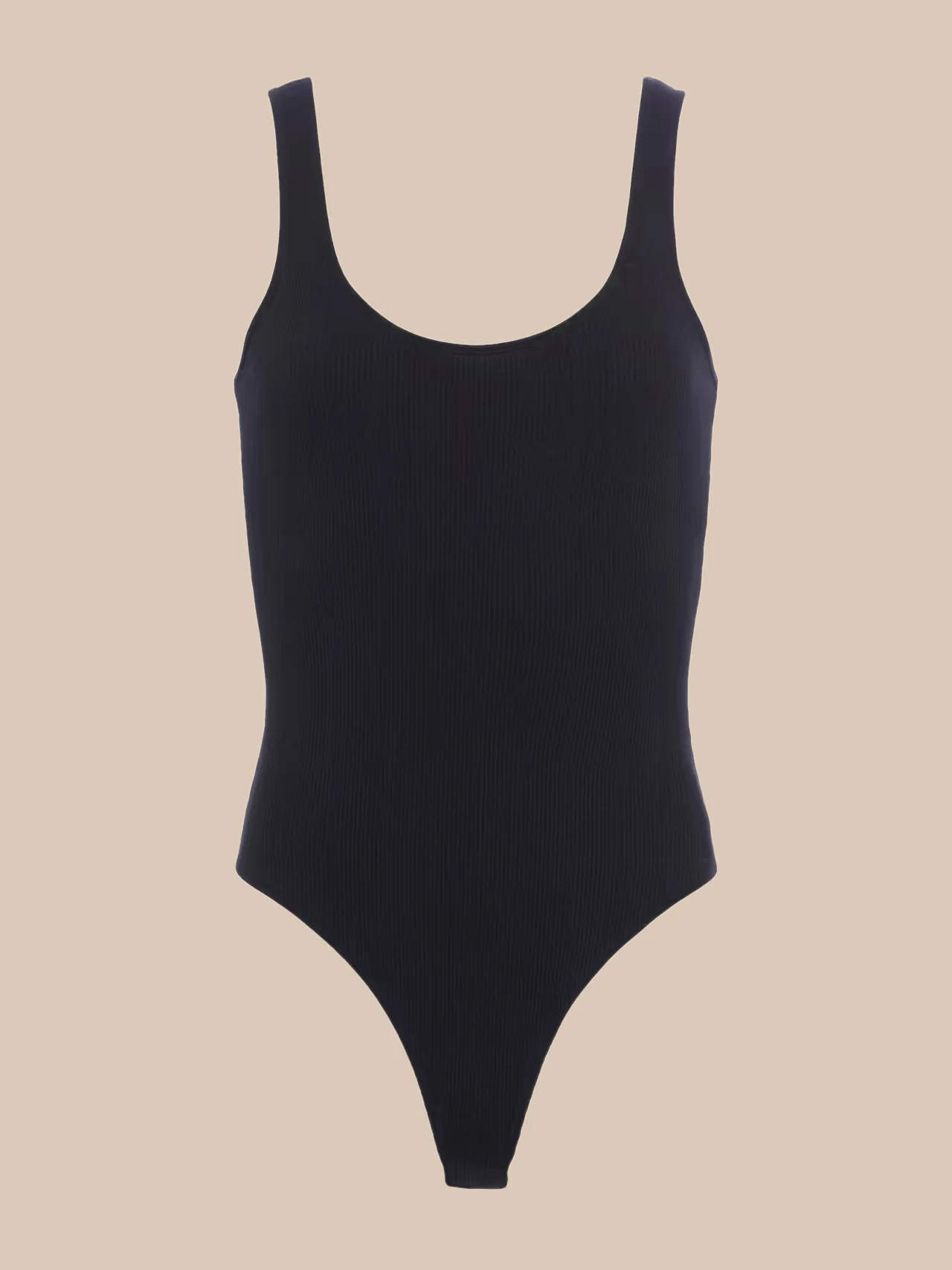 L'AGENCE Nica Scoopneck Bodysuit In Black | L'Agence