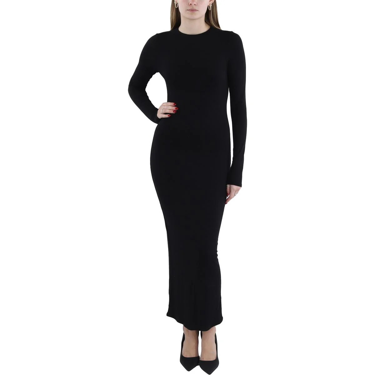 Juniper Womens Long Sleeve Mock Neck Bodycon Dress | Shop Simon
