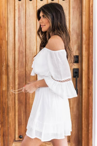 Stolen Dreams White Off The Shoulder Dress | Pink Lily