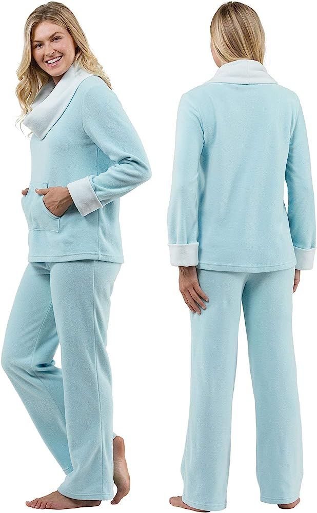 PajamaGram Soft Fleece Pajamas Women - Womens Pajama Sets | Amazon (US)