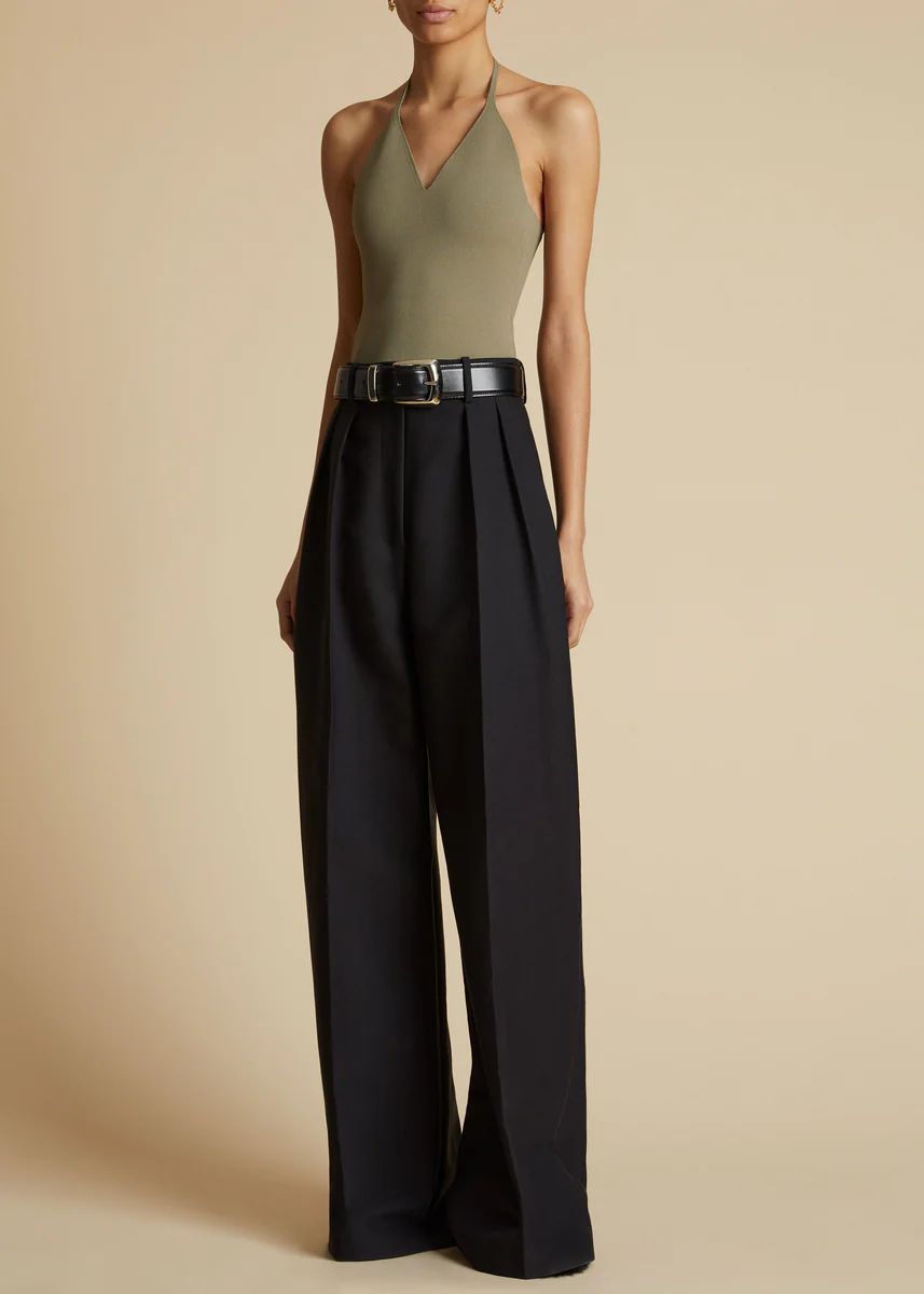 The Teyana Pant in Black Cotton | Khaite