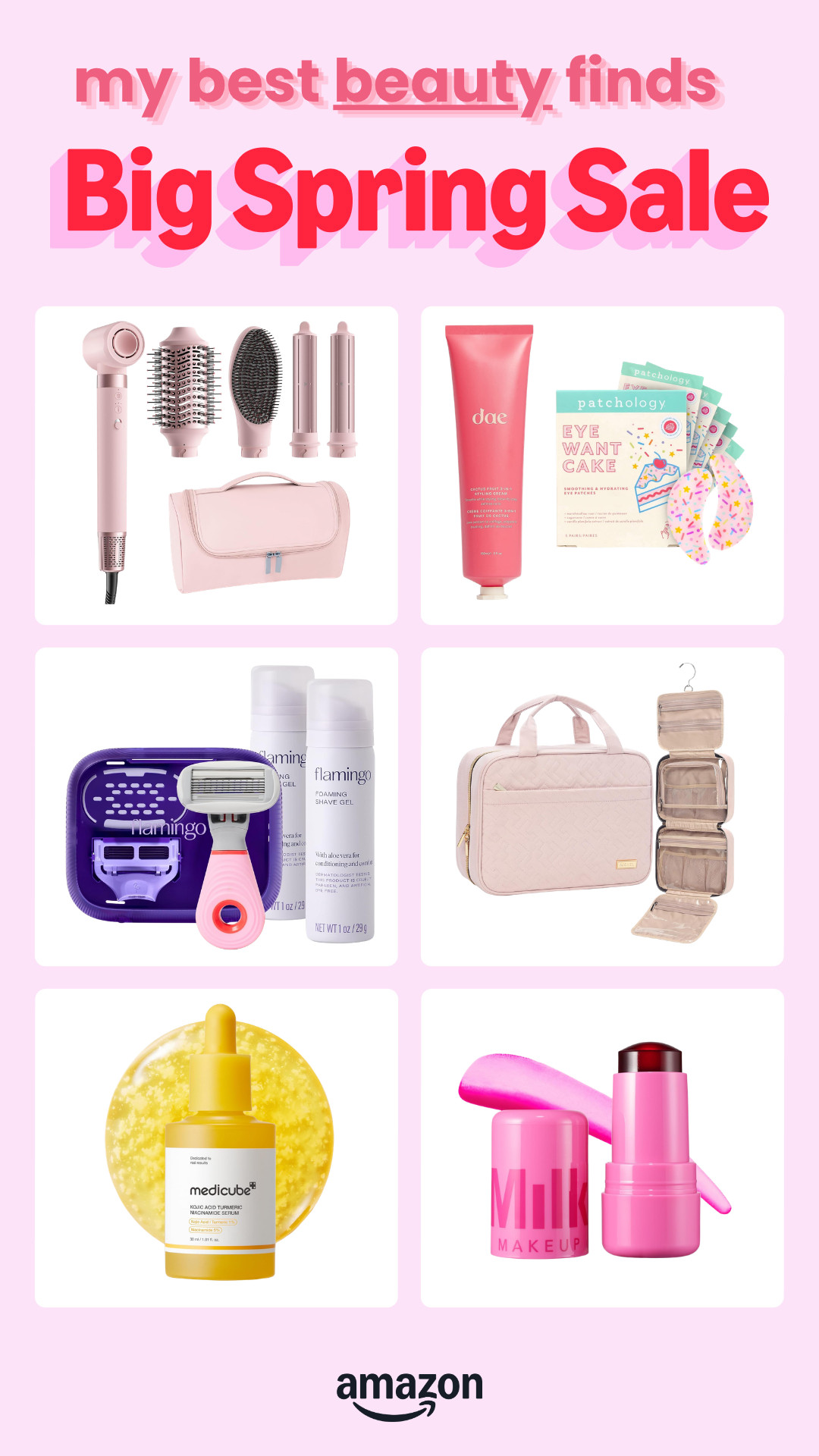 My best beauty deal finds from the Amazon Big Spring Sale 💄✨

✔️ blowout brush for salon hair at home
✔️ skincare + under eye masks
✔️ travel makeup organizer
✔️ shaving essentials
✔️ glow serum + cream blush stick

Everything you need for your self-care routine, but on sale 👀

Linked everything before it sells out 🤍
#amazonbeauty #beautyfinds #amazonsale #skincareroutine #blowoutathome #thatgirlaesthetic #beautyessentials #makeupmusthaves 

 #LTKgrwm #LTKselfcare #LTKSaleAlert