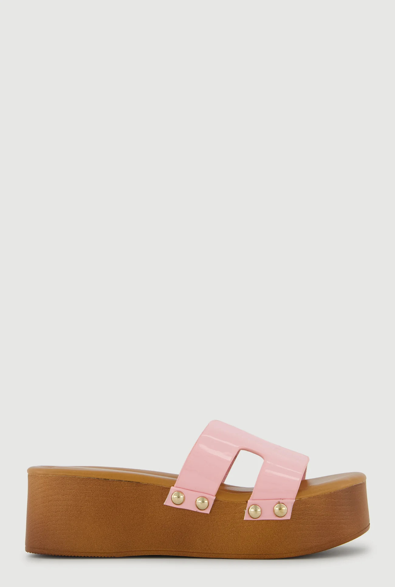 H Band Metallic Detail Platform Sandals | Rainbow Shops