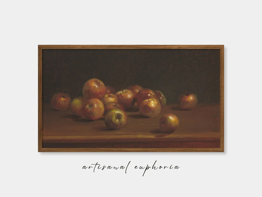Frame TV Autumn Apples, Vintage Wall Decor, Autumn Paintings, Downloadable Fall Art, Thanksgiving... | Etsy (US)