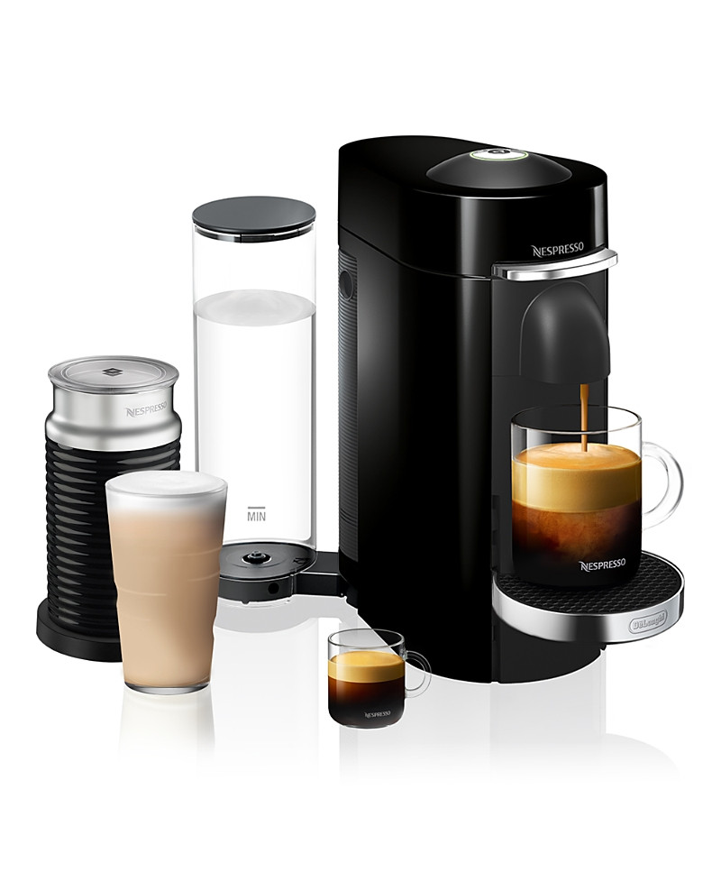 Nespresso VertuoPlus Deluxe by De'Longhi with Aeroccino Milk Frother, Classic Black | Bloomingdale's (US)