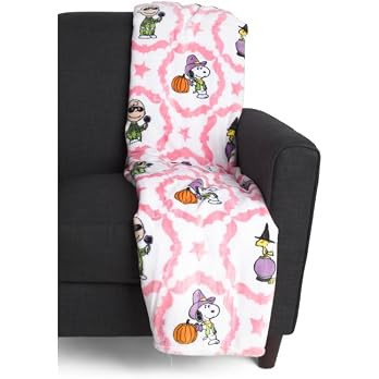 Berkshire Blanket & Home Co. Halloween Throws and Blankets (Halloween Peanuts Gang with Pink Trim... | Amazon (US)