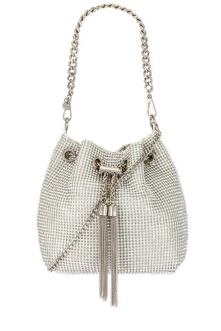 olga berg Sylvie Crystal Pouch in Silver from Revolve.com | Revolve Clothing (Global)