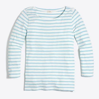 Striped three-quarter sleeve T-shirt | J.Crew Factory