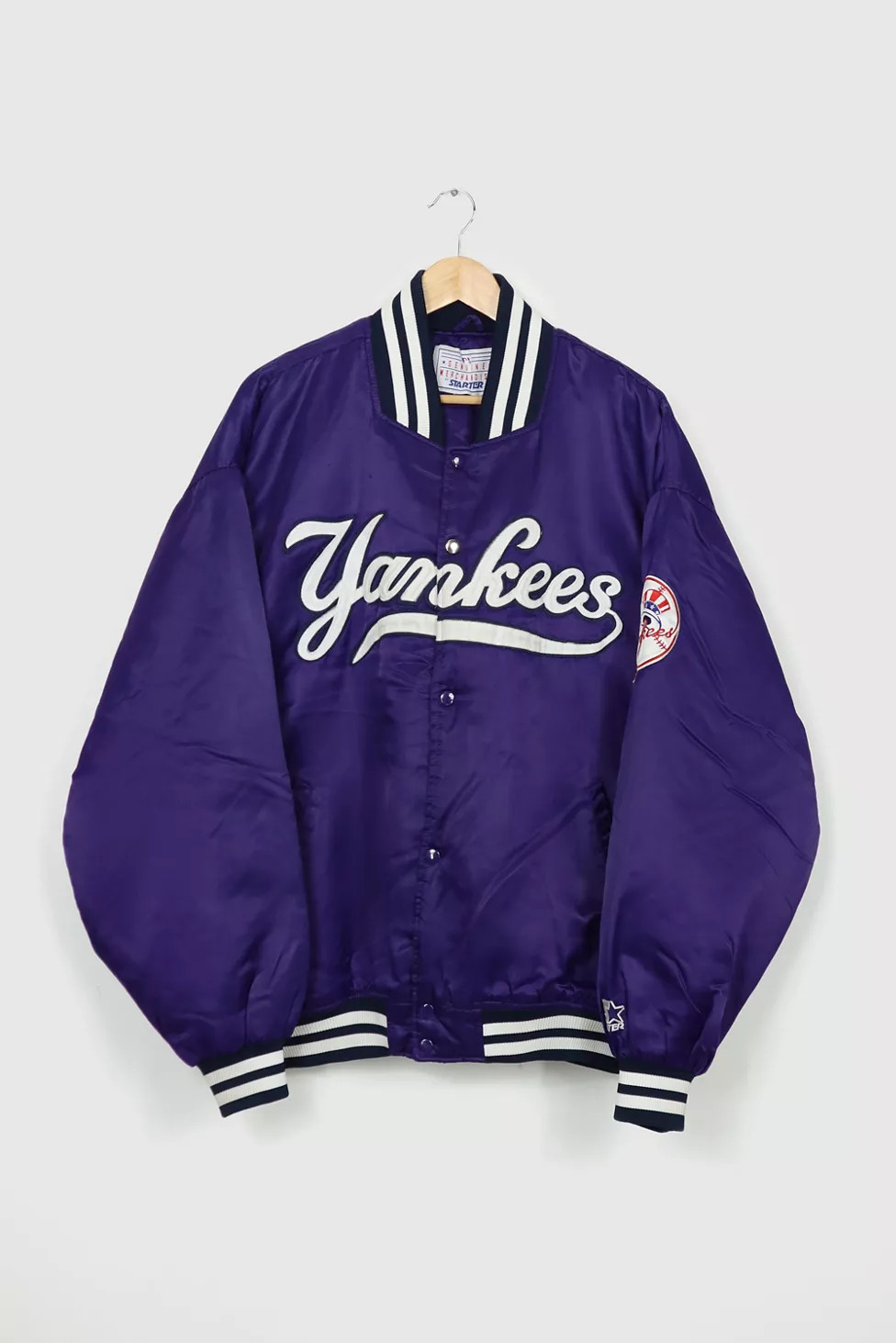 Vintage New York Yankees Snap Button Jacket | Urban Outfitters (US and RoW)