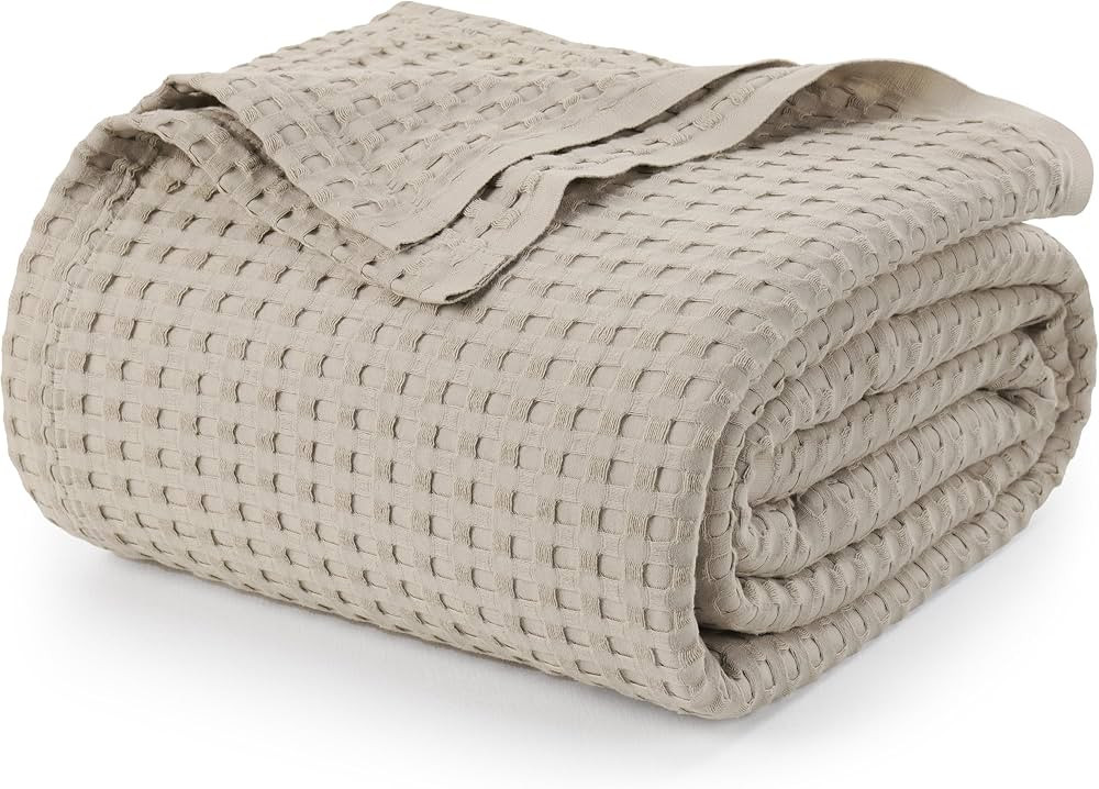 Utopia Bedding 100% Cotton Khaki Waffle Blanket (Queen Size - 90x90 Inch) Soft Lightweight Cozy B... | Amazon (CA)