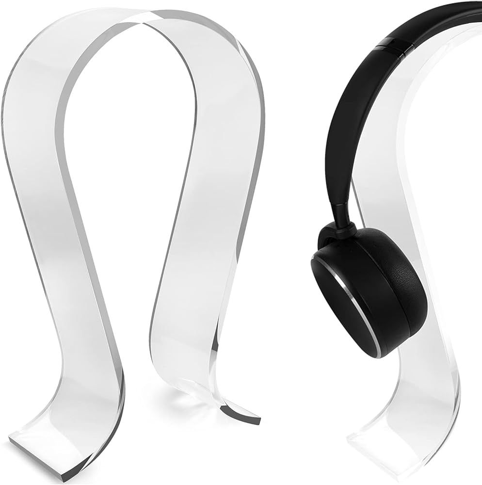 Geekria Clear Omega Headphone Stand for On-Ear Headphone, Gaming Headset Stand, Desk Display Hang... | Amazon (US)