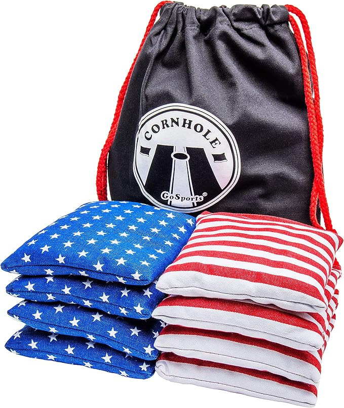 GoSports Official Regulation Cornhole Bean Bags Set (8 All Weather Bags) - America Stars and Stri... | Amazon (US)