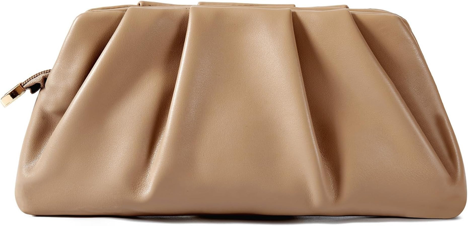Bolsa de noche para mujer, cartera tipo clutch con fruncidos, con cadena metálica desmontable, b... | Amazon (US)