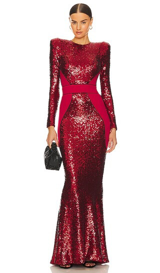 Super Rad Sequin Gown in Red & Black | Revolve Clothing (Global)