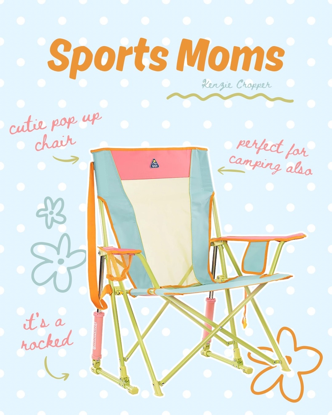 For the sports moms ⚽️🏈

Honestly this chair is good for anything outside! How cute are the colors?! 😍
