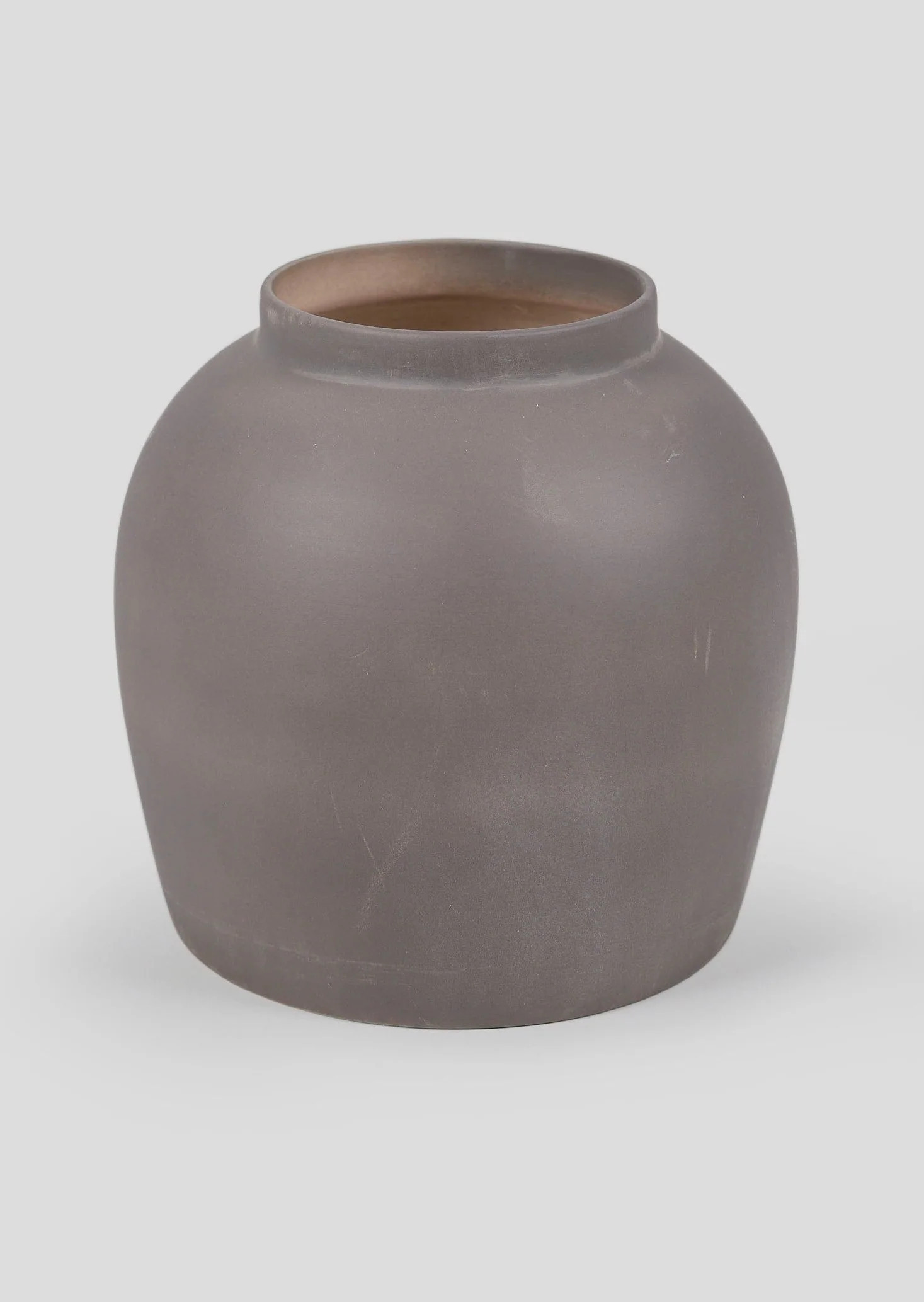 Afloral Large Matte Ceramic Jar Top Vase in Slate - 10.5" | Afloral
