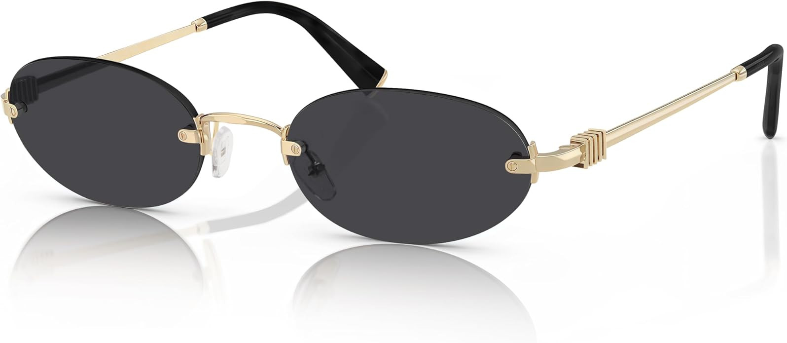 TYA Retro Small Oval Sunglasses for Women Men, 2026 Trendy Rimless Sun Glasses Fashion Narrow Sha... | Amazon (US)