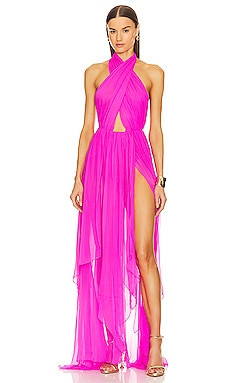 retrofete Ina Silk Dress in Neon Pink from Revolve.com | Revolve Clothing (Global)