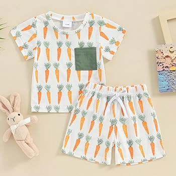 Baby Boy 4th Of July Outfit Toddler Summer T Shirt Shorts 2pcs Set Newborn My First Fourth Of Jul... | Amazon (US)