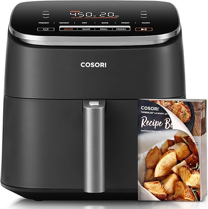 COSORI Air Fryer 9-in-1, Compact but Large 6 Qt, 5 Fast Fan Speeds with 450F for Ultra Crsipy, 95... | Amazon (US)