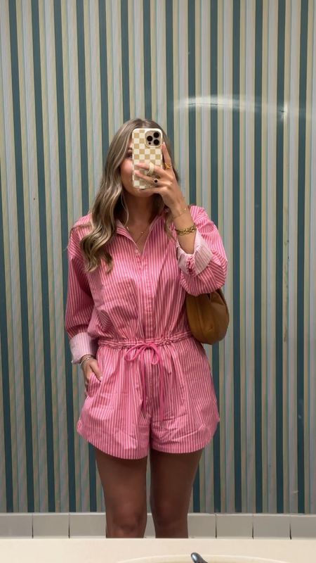 Obsessed with this pink striped romper! It’s so comfortable & flattering on!! I’m 5’8 & i love the length! Wearing a size medium! 

Country concert
Summer outfits 
Vacation outfit 
Moreewithmoo

#LTKParties #LTKStyleTip #LTKFestival