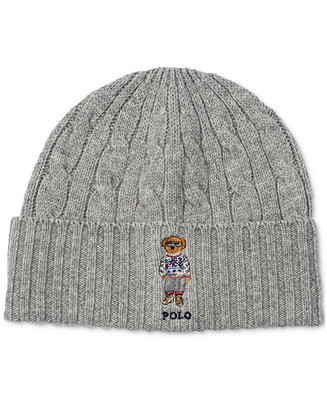 Men's Holiday Bear Cable Beanie | Macy's