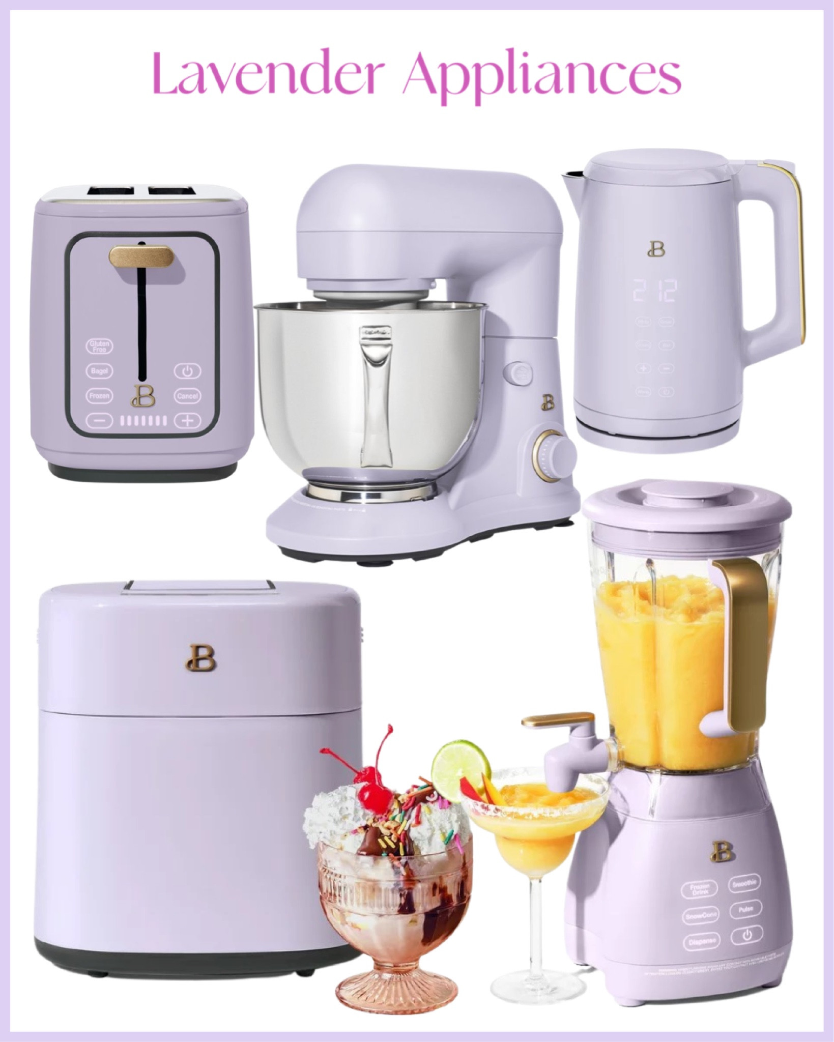 I’ve been so close to buying something from this line but I’m so glad I held out for lavender 💖💖 the stand mixer is a must have. The ice cream maker would be fun too. Beautiful by Drew Barrymore at Walmart

#LTKsalealert #LTKunder50 #LTKFind
