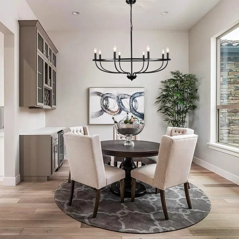 Thorgard 8 - Light Dimmable Wagon Wheel Chandelier | Wayfair North America