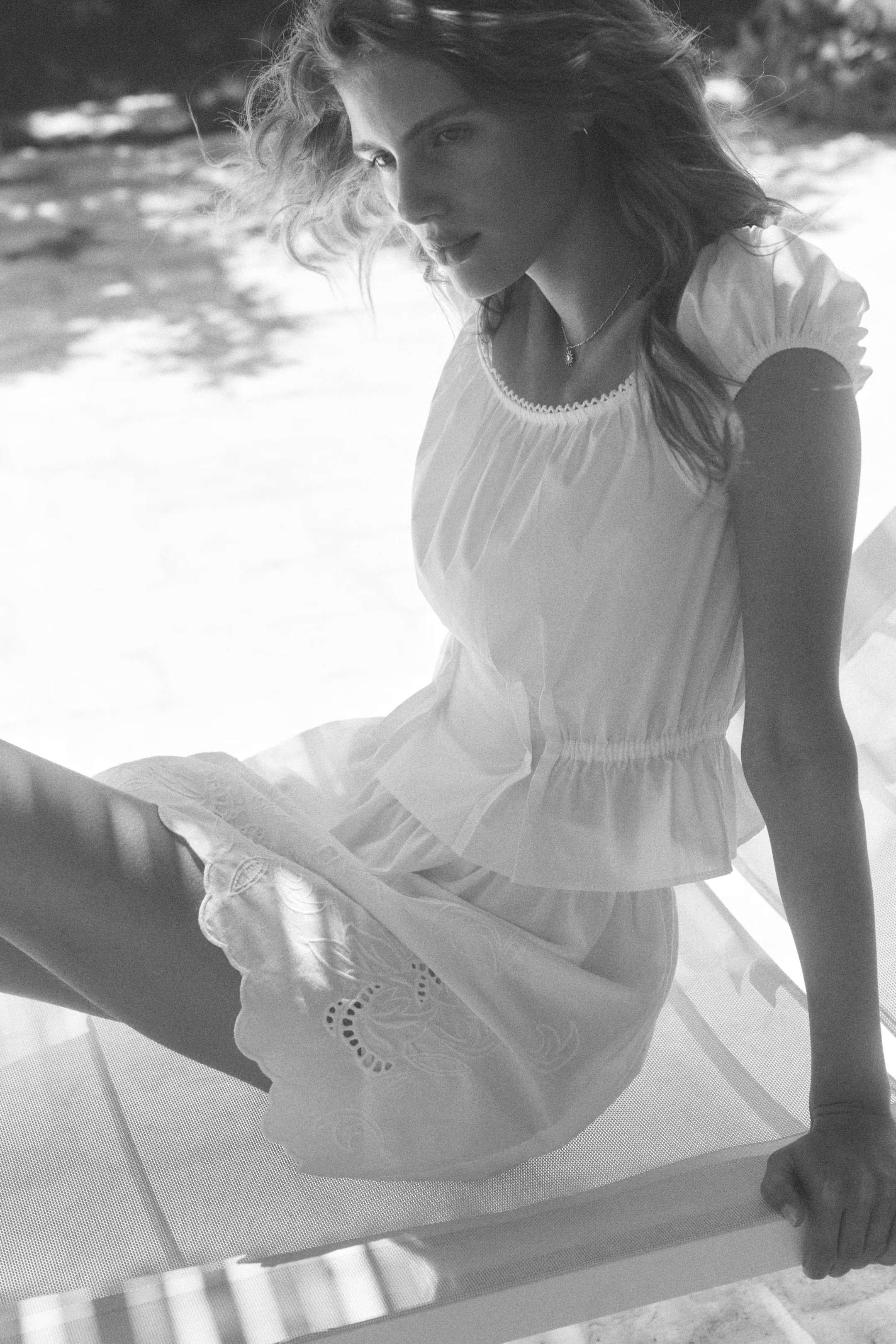 Broderie anglaise skirt - White - Ladies | H&M GB | H&M (UK, MY, IN, SG, PH, TW, HK)