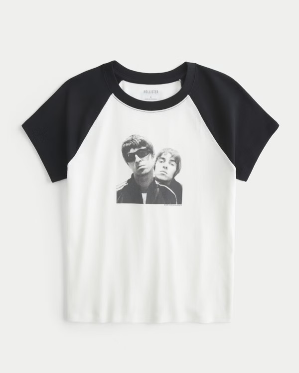 Oasis Graphic Baby Tee | Hollister (UK)