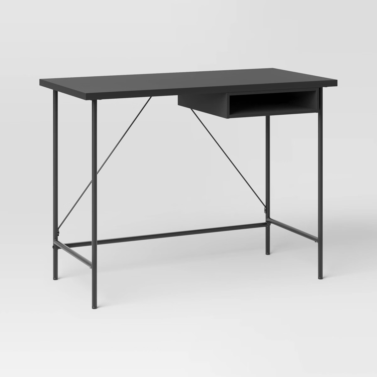 Wood and Metal Writing Desk with Storage - Room Essentials | Target