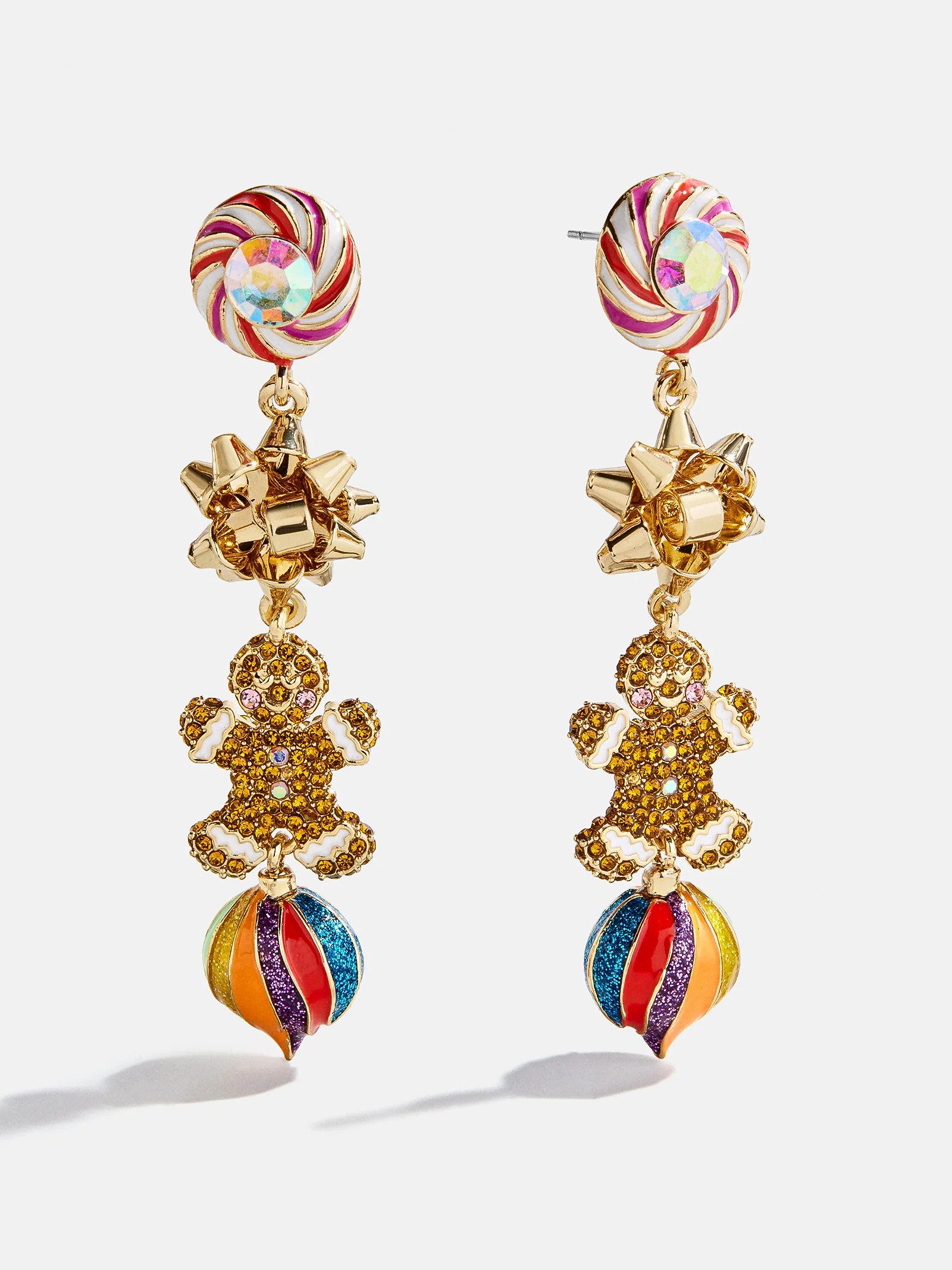 Season’s Treatings Christmas Statement Earrings - Gingerbread Man | BaubleBar