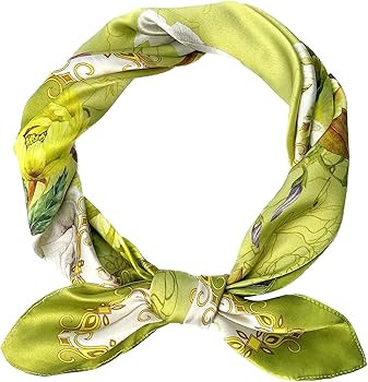 Real Silk Mulberry Hair Scarf For Women's High-grade 27" Neckerchief Printed Headscarf Headwraps ... | Amazon (US)