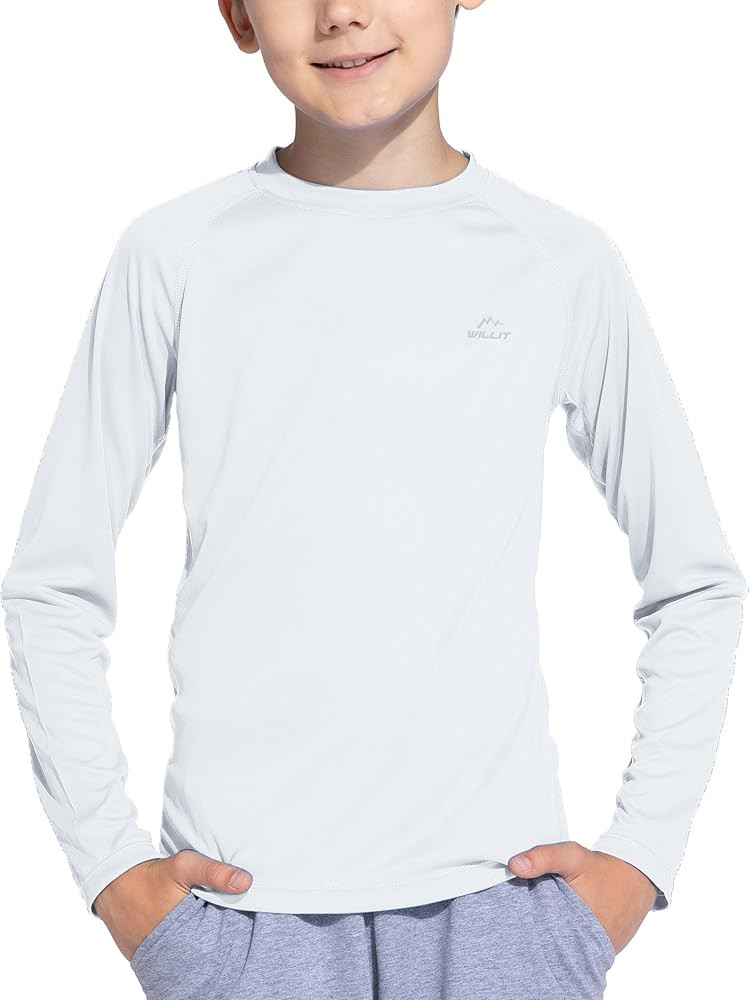 Willit Boy's UPF 50+ Sun Protection Shirt Long Sleeve Rash Guard Swim Shirts Youth SPF Fishing Qu... | Amazon (US)
