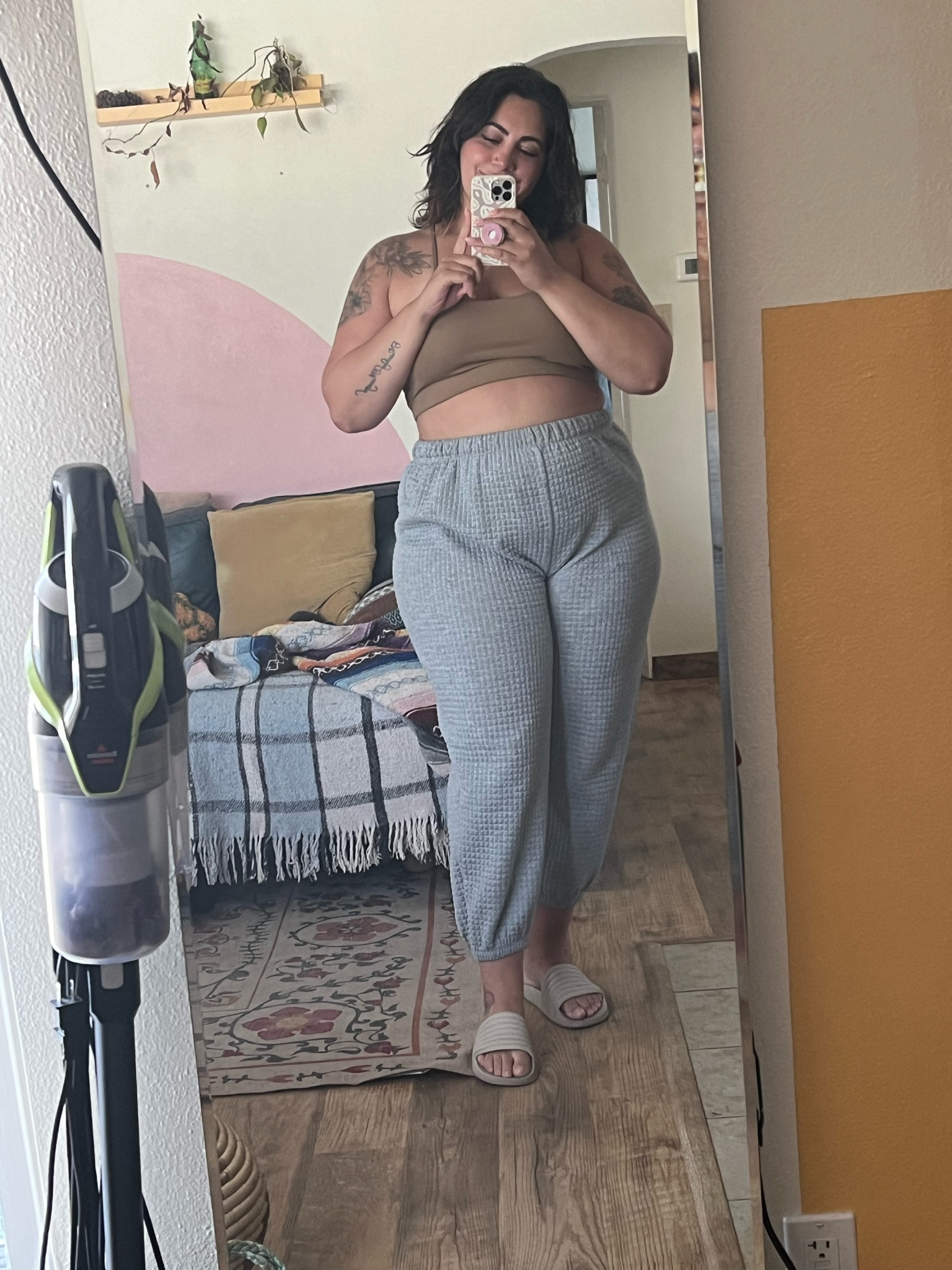 Plus size Spring lounge loungewear 
Princess Polly doesn’t carry these sweats in plus anymore. But I linked the straight size 