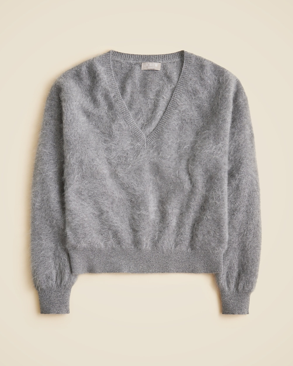 Brushed cashmere V-neck sweater | J. Crew US