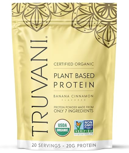 Truvani Vegan Pea Protein Powder | Banana Cinnamon | 20g Organic Plant Based Protein | 20 Servings | Keto | Gluten & Dairy Free | Low Carb | No Added Sugar | Amazon (US)