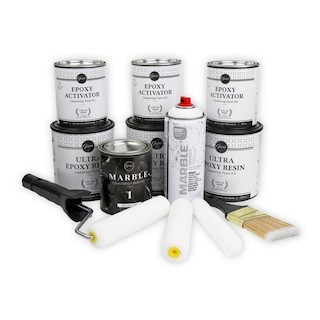 Belgotta Black Marble Countertop Paint Kit | The Home Depot