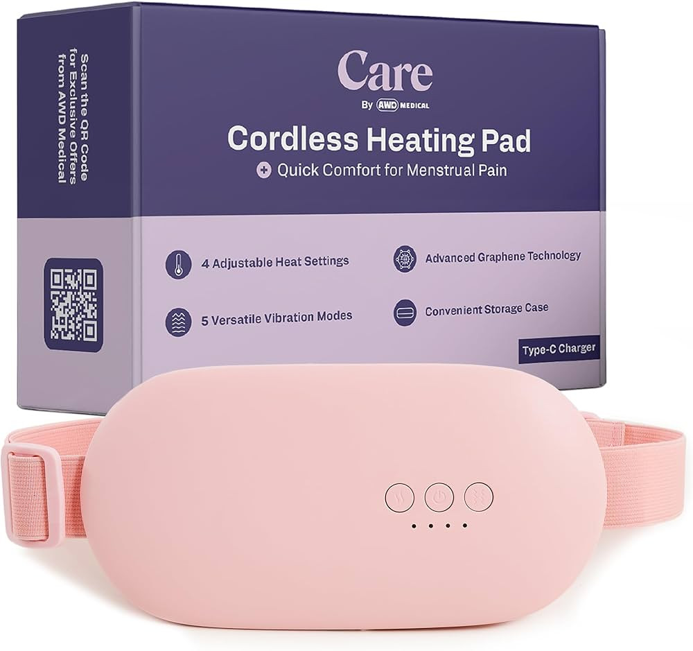 Heating Pad for Cramps | Period Heating Pad for Cramps, Cordless Menstrual Heating Pad with 4 Tem... | Amazon (US)