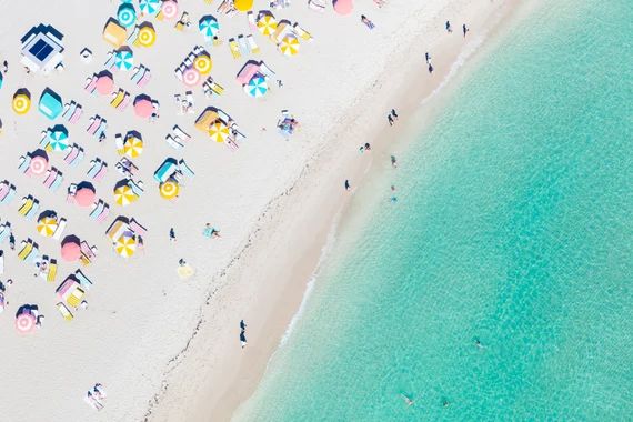 Miami Beach - Pastels I - Aerial Beach Photography | Etsy (US)