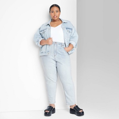 Women's Super-High Rise Tapered Jeans - Wild Fable™ Light Wash 26 | Target