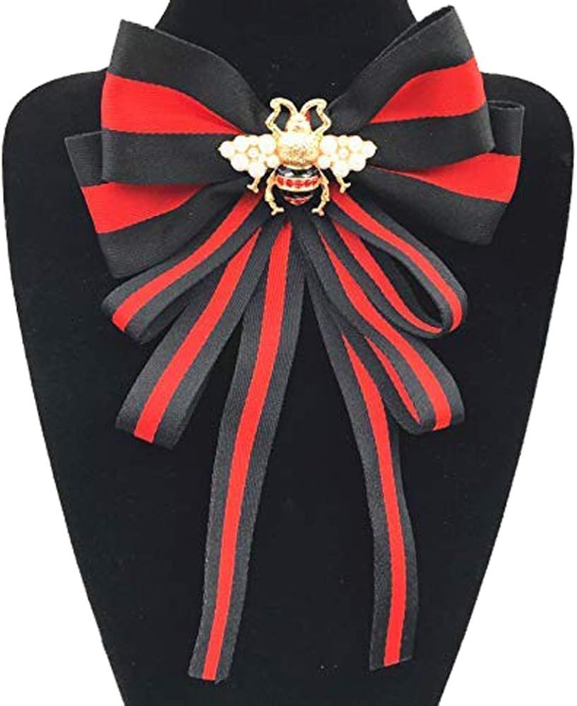 Bee Bowknot Bow Tie brooch Brooch Pin Wedding Party Bow Tie Pre Tied Neck Tie Shirt Dress Collar ... | Amazon (US)